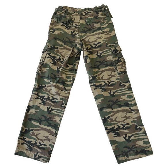 Old Navy Y2K Camo Cargo Straight Leg Pants Size 29x30 Distressed Streetwear - Picture 2 of 12
